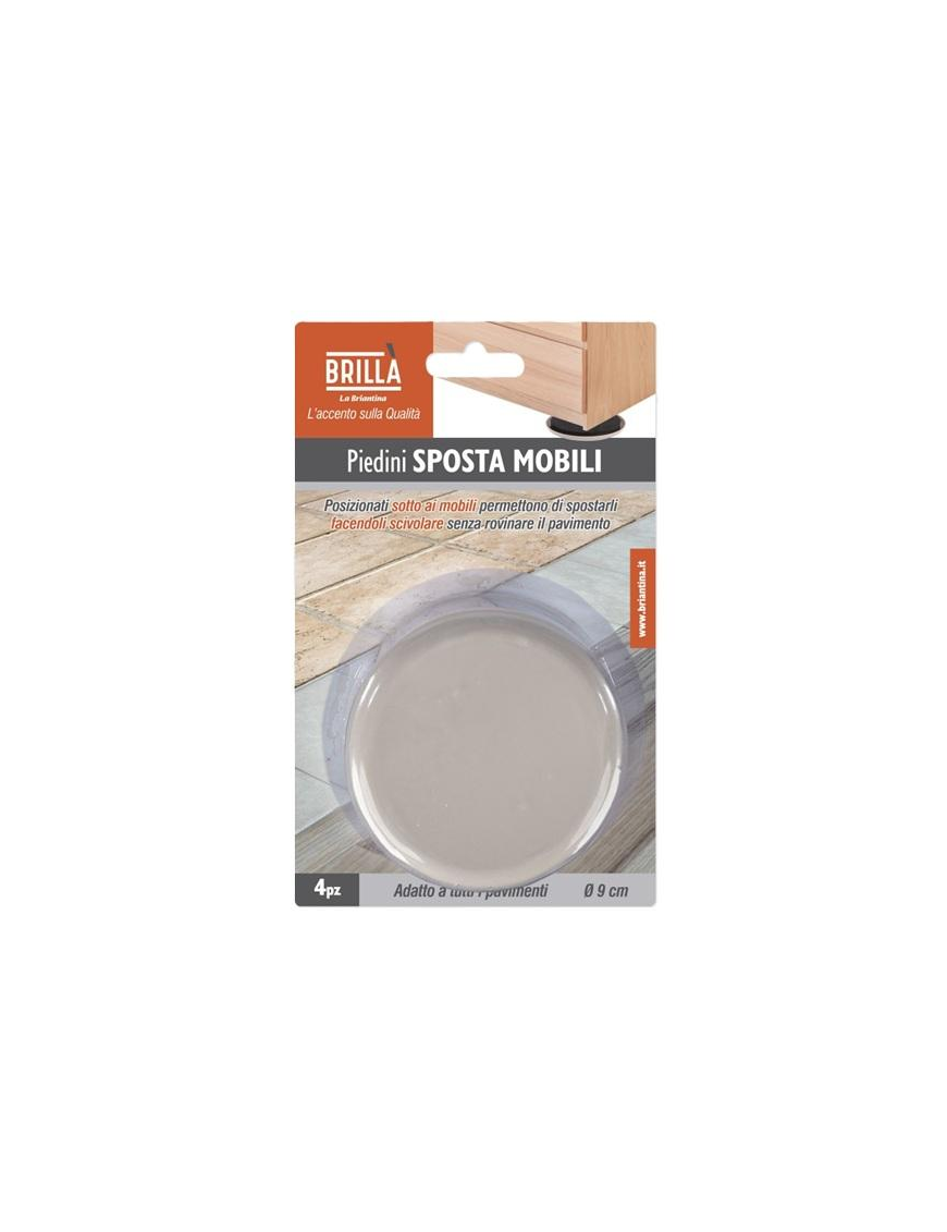 PIEDINI SPOSTA MOBILI 4pz 9cm