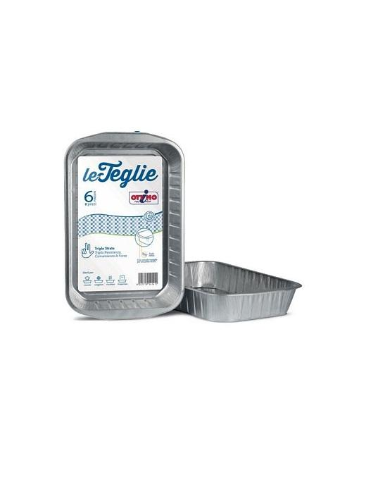 TRIPLE ALUMINUM TRAY 6 portions 2 pieces