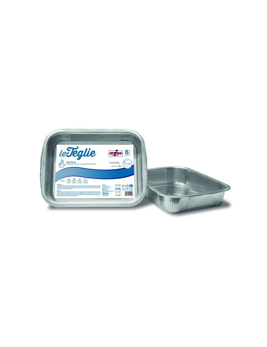 VASCHETTA ALLUMINIO TRIPLO  8porz 2pz