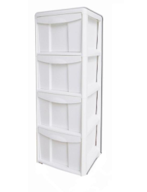 CASSETTIERA COMETA SLIM 4 CASSETTI BIANCO
