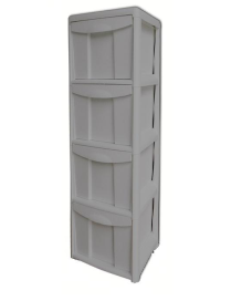 COMETA SLIM 4-DRAWER CHEST OF DRAWERS, GREY