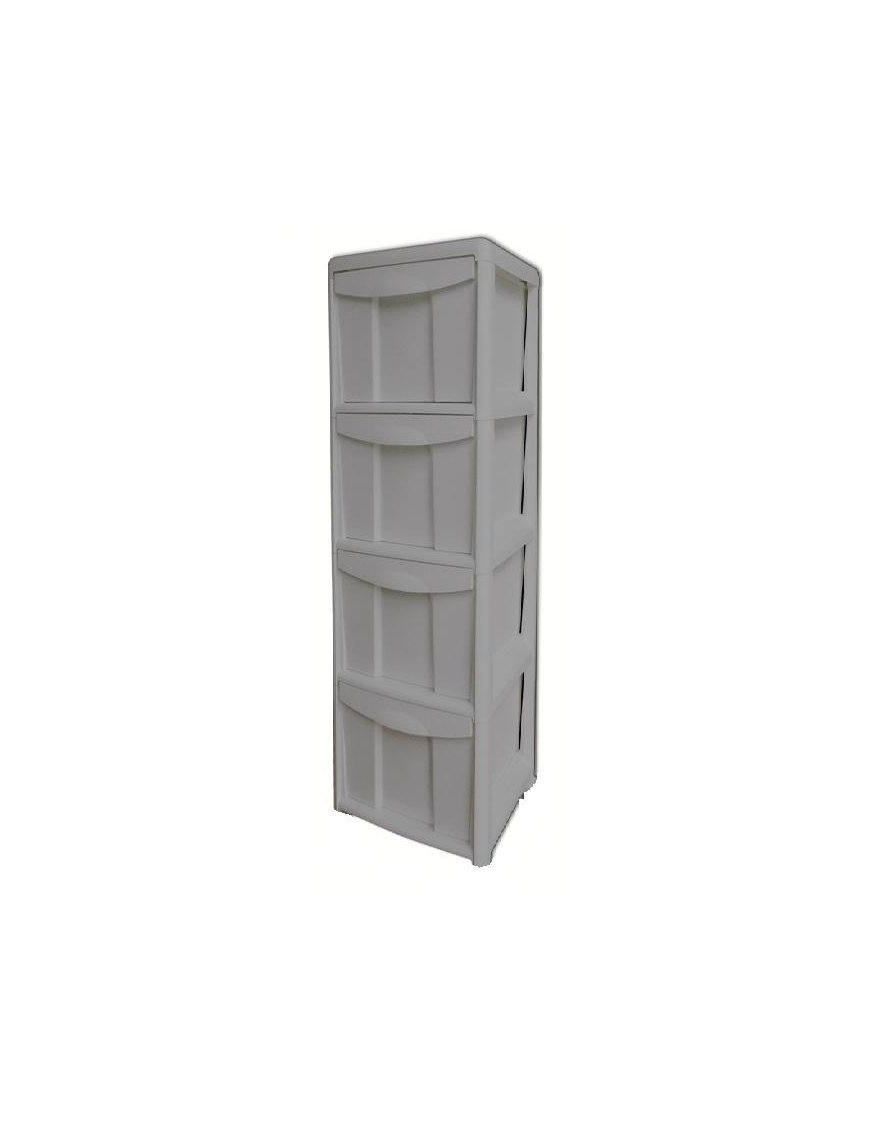 CASSETTIERA COMETA SLIM 4 CASSETTI  GRIGIA