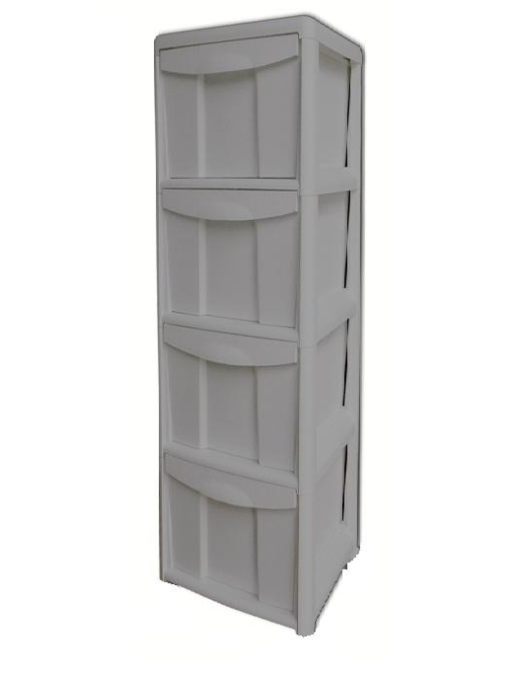 CASSETTIERA COMETA SLIM 4 CASSETTI  GRIGIA