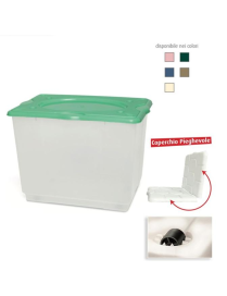CONTENITORE COPERCHIO PIEGHEVOLE 60x40x45 80lt