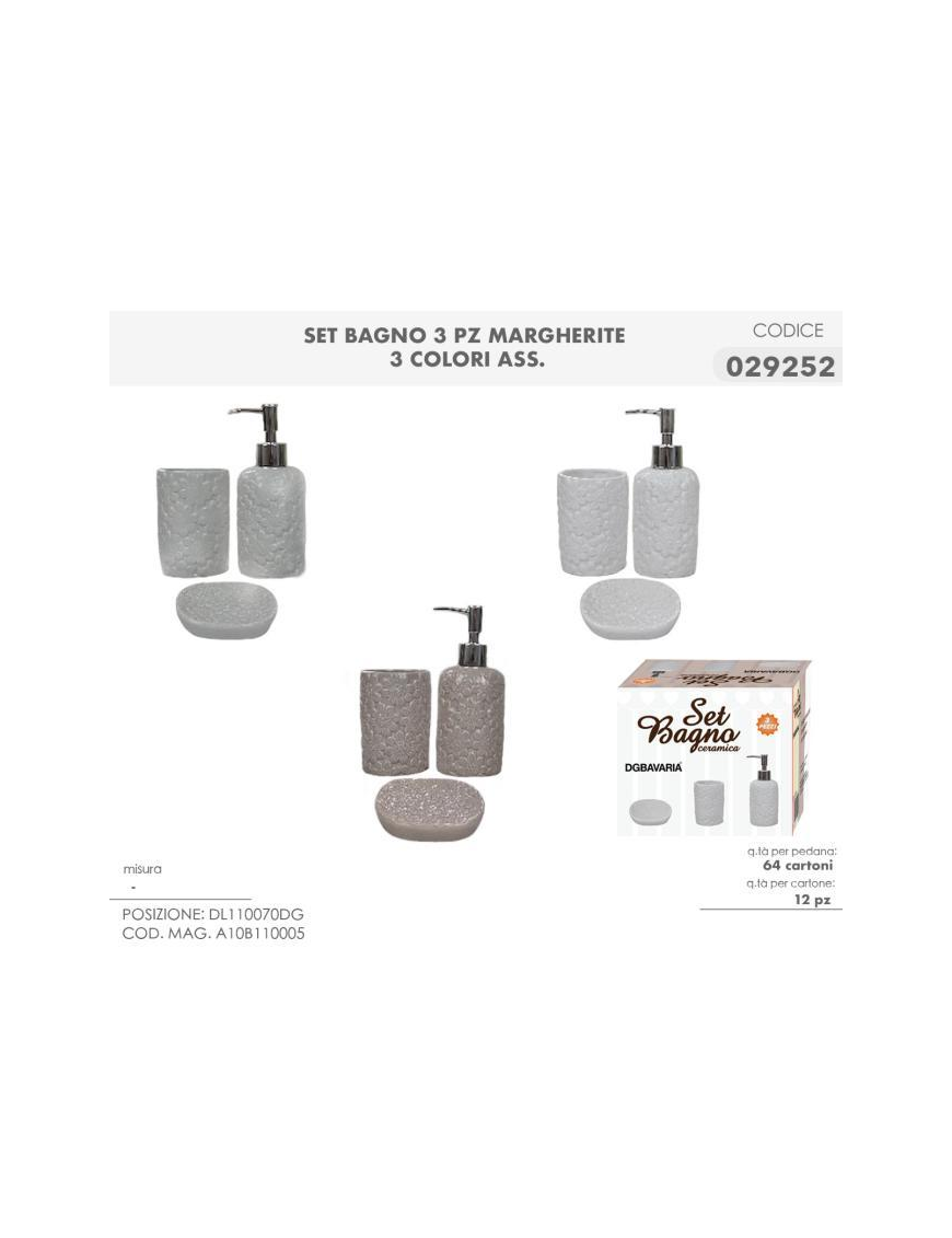 L.BAGNO SET 3pz DEC. MARGHERITE 029252
