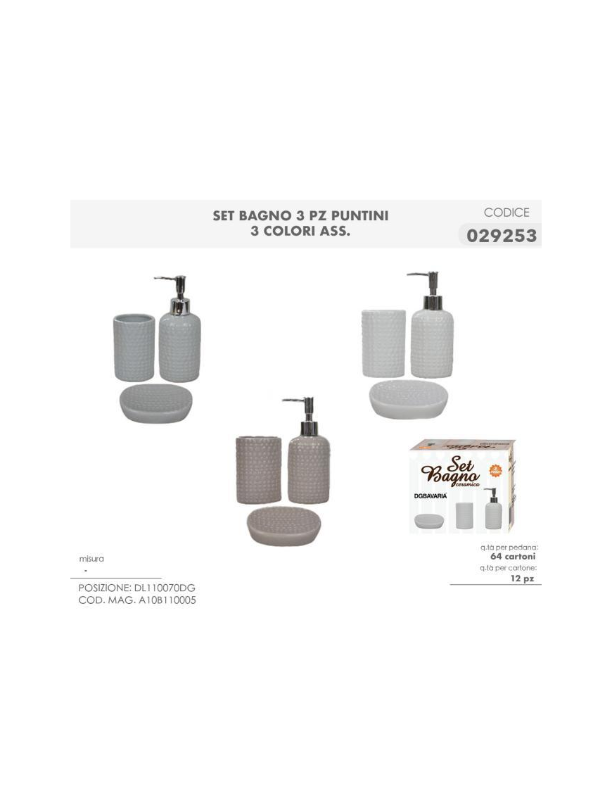L.BAGNO SET 3pz DEC. PUNTINI 029253