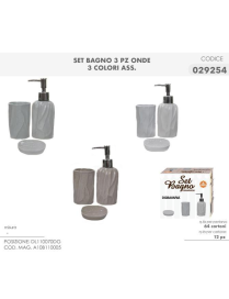 L.BAGNO SET 3pz DEC. ONDE 029254