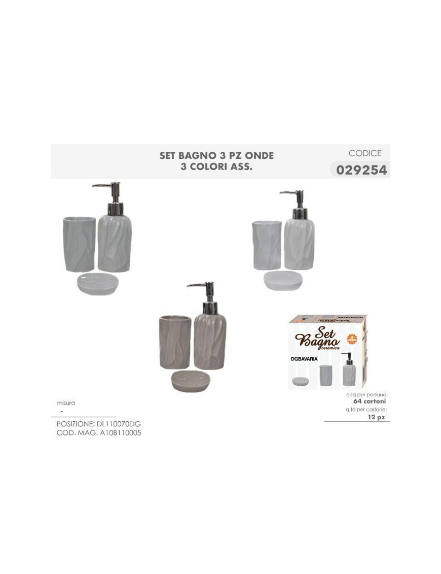 L.BAGNO SET 3pz DEC. ONDE 029254