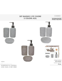 L.BAGNO SET 3pz DEC. CUORE 029255