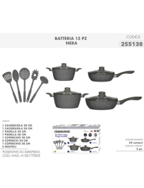 13-piece battery, black color