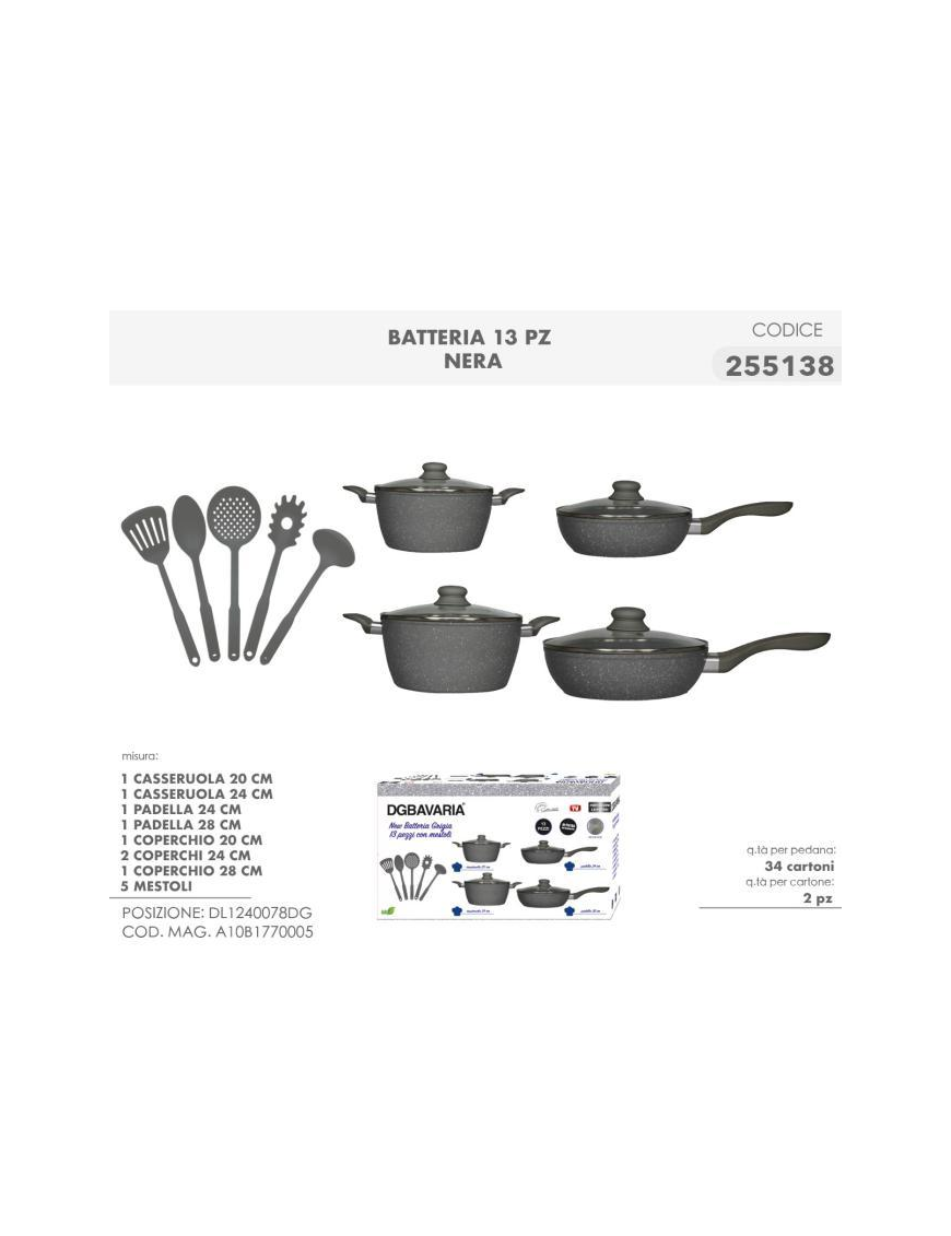 BATTERIA 13pz COLORE NERO