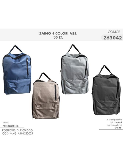 L.TRAVEL ZAINO 48x35x18cm 30lt 263042