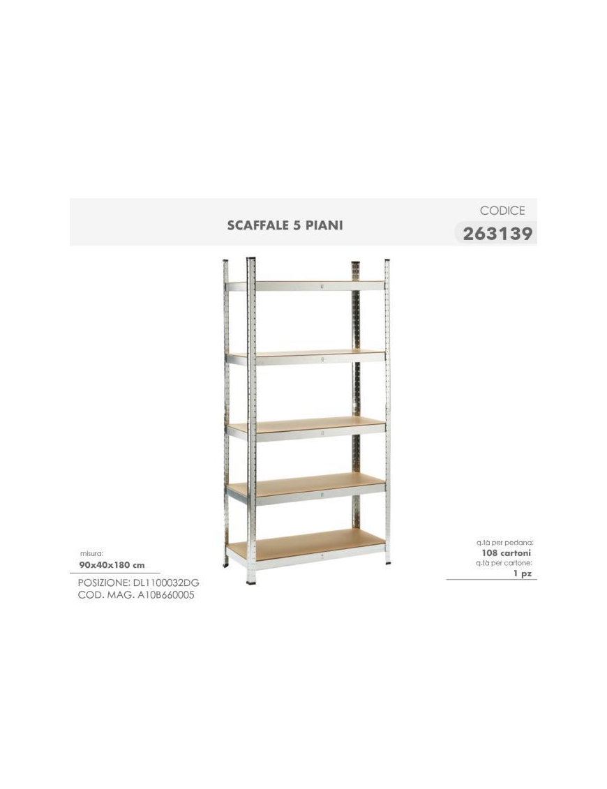 L.BRICO SCAFFALE 90x40x180cm 5 RIPIANI 2