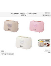 L.DG ELETT TOSTAPANE 650W DEC. CUORE