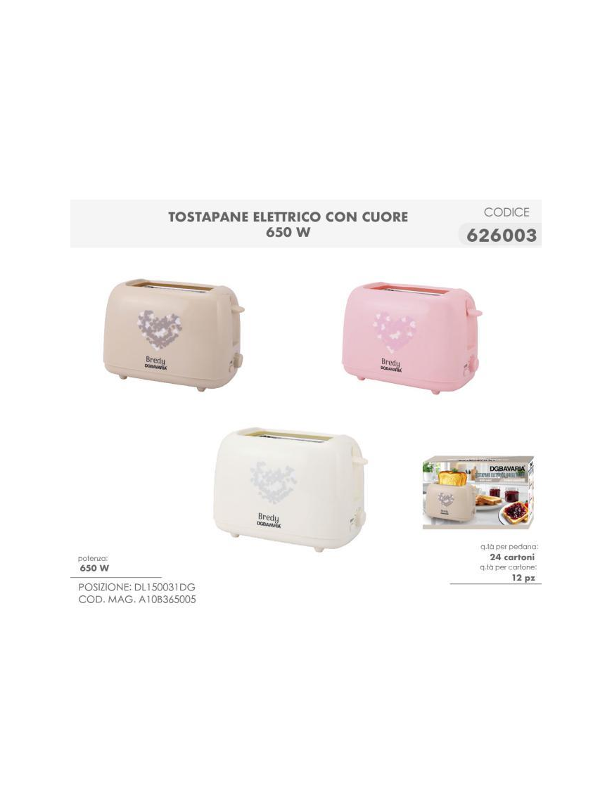 L.DG ELETT TOSTAPANE 650W DEC. CUORE