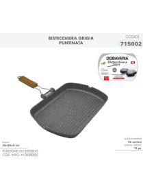 BISTECCHIERA RETTANGOLARE 36x26x4cm GRIGIA