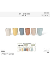 L.COLOR PASTEL BICCHIERI CAFFE' 6pz