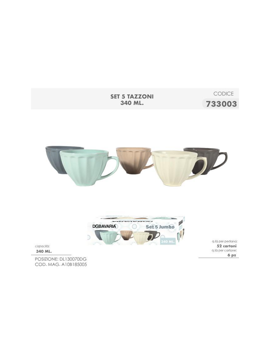 L.COLOR PASTEL TAZZONE JUMBO 5pz