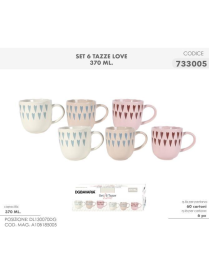 TAZZE LOVE 6pz 370ml 733005
