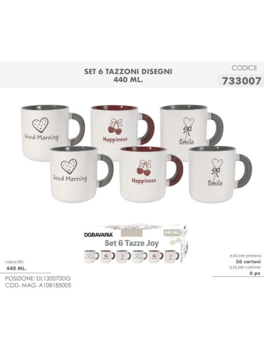 TAZZE JOY 6pz 440ml 733007