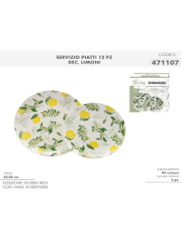 SERV.TAVOLA 12pz DEC. LIMONI