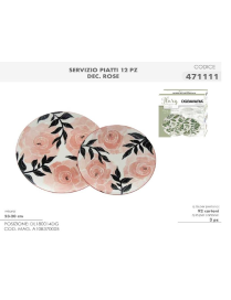 SERV.TAVOLA 12pz DEC. ROSE