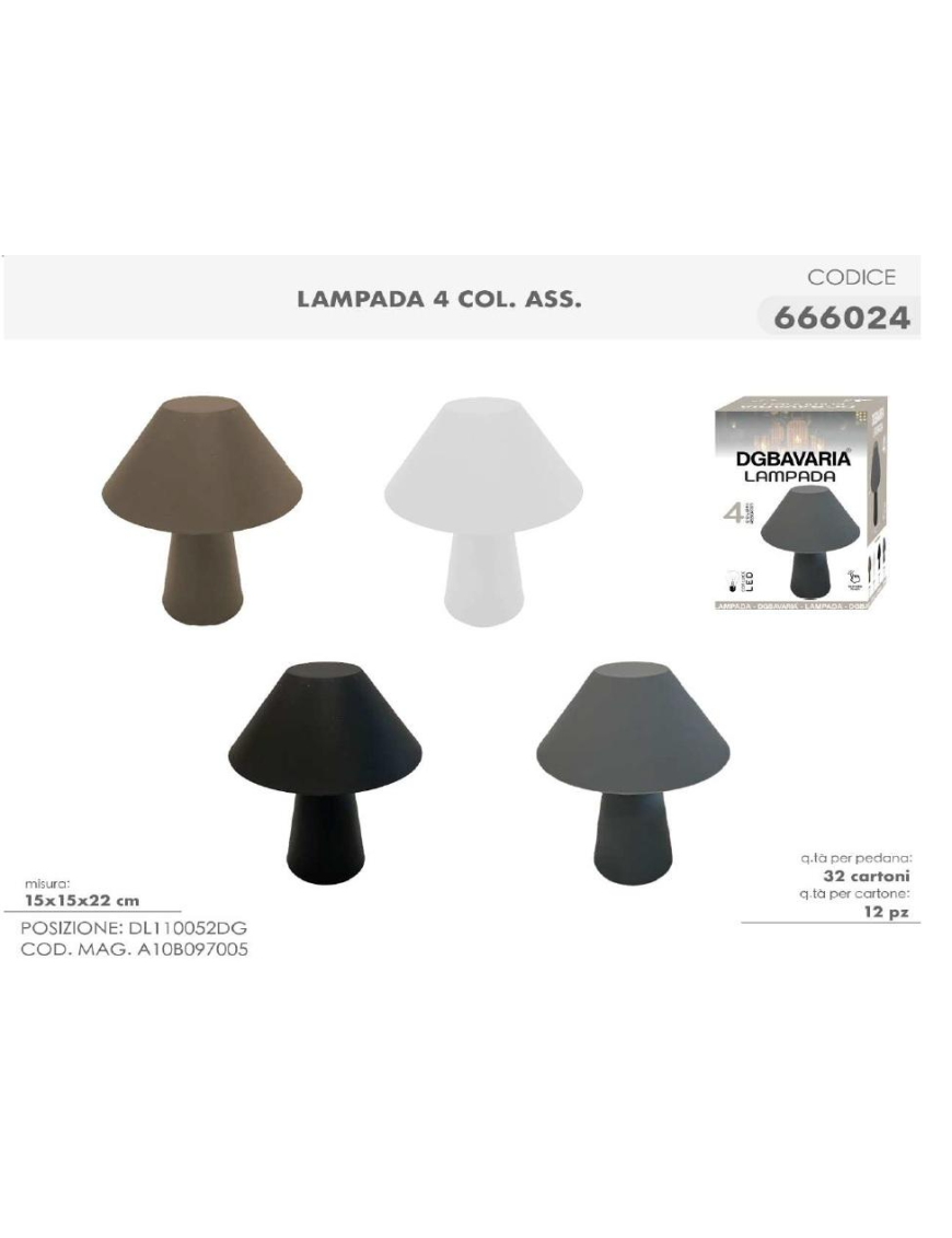 LAMPADA LED TOUCH h.22cm 666024
