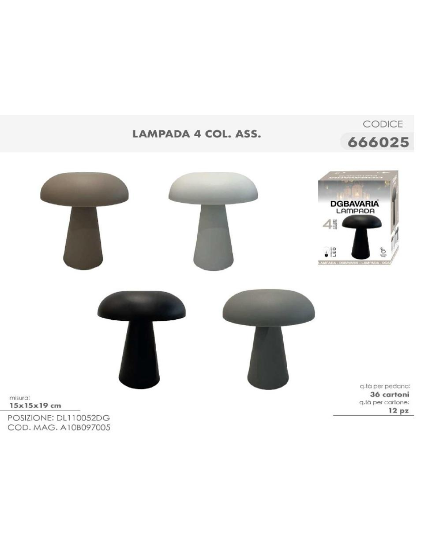 LAMPADA LED TOUCH h.19cm 666025