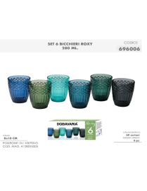 L.VETRO BICCHIERI ROXY 6pz 280ml 696006