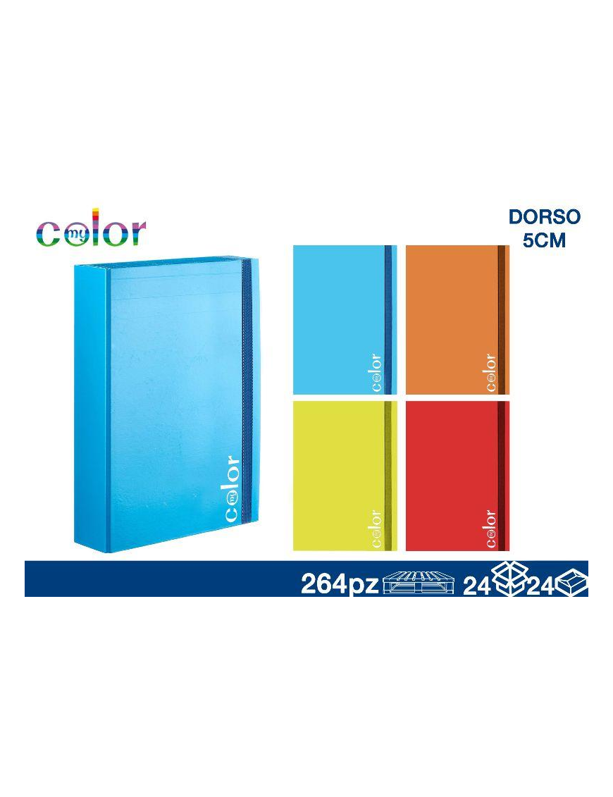 CARTELLINA CON ELASTICO dorso 5cm