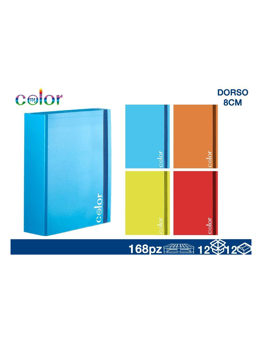CARTELLINA CON ELASTICO dorso 8cm