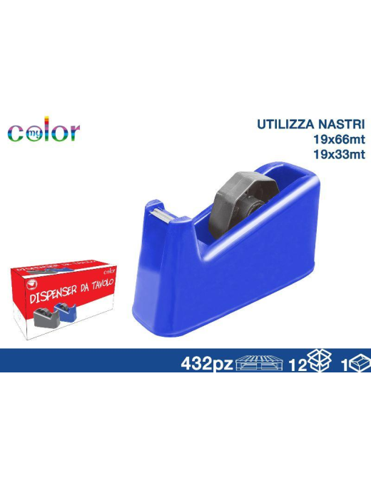 ADHESIVE TAPE DISPENSER 21x10cm BLUE