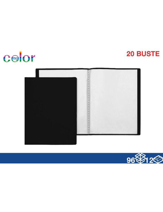 PORTALISTINI A4 20 BUSTE NERO