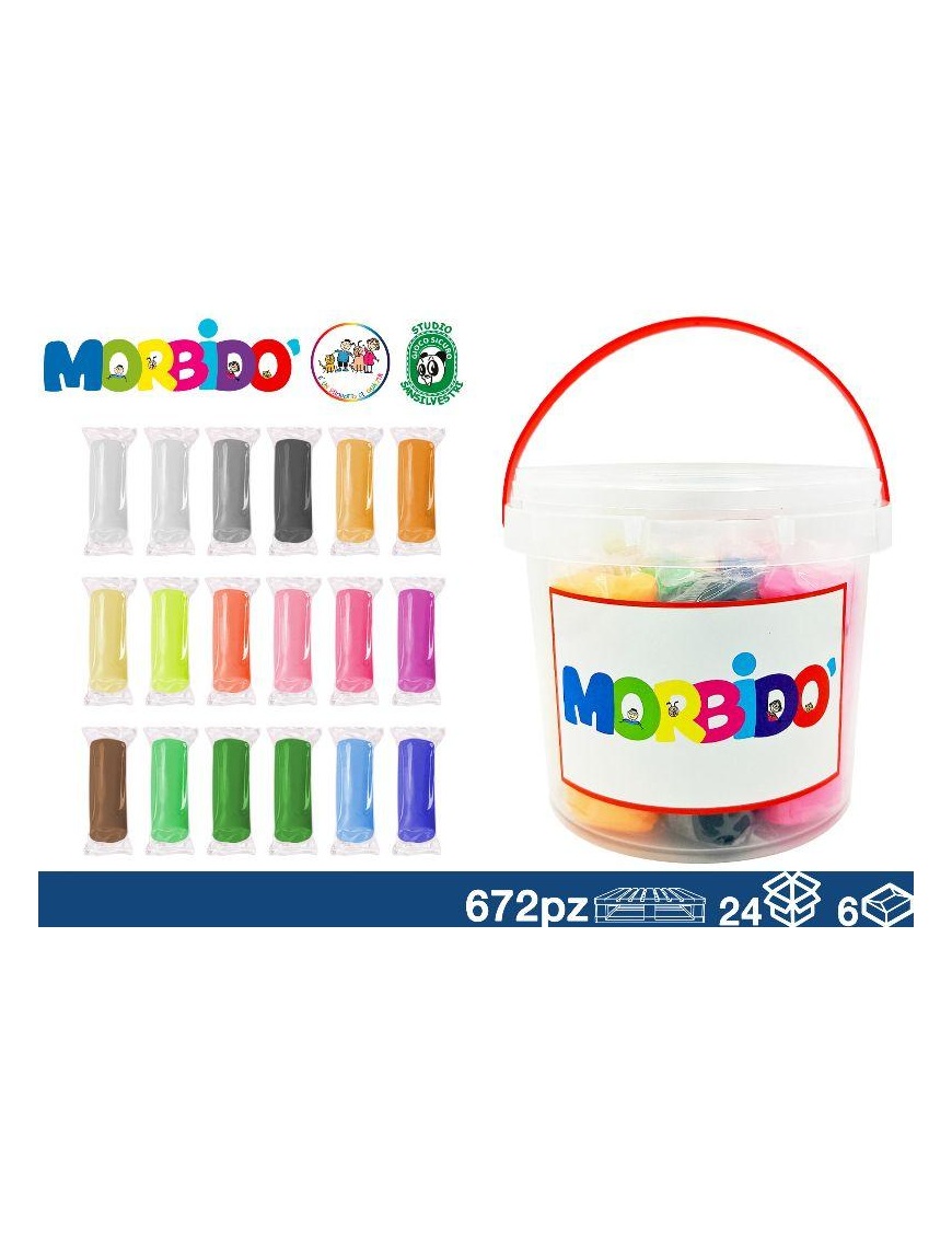 PLASTICINE BUCKET 430gr 18pcs