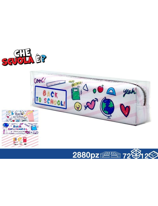 TOMBOLINO 21cm BACK TO SCHOOL PENCIL CASE