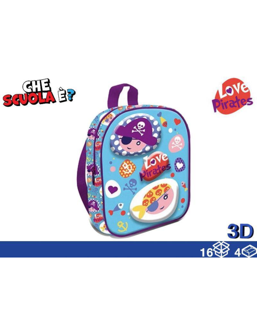 ZAINO 3D PIRATA 30cm