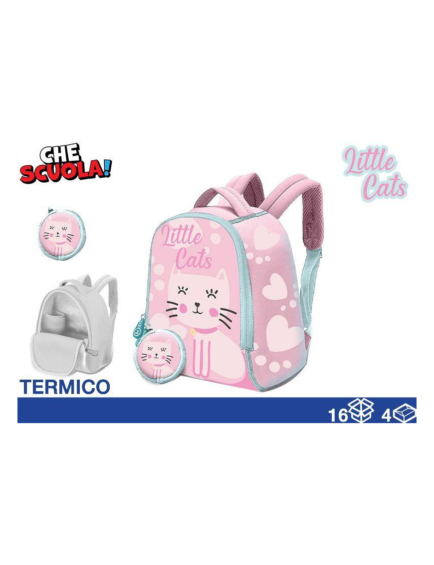 ZAINO PORTAMERENDA TERMICO  25cm GATTO