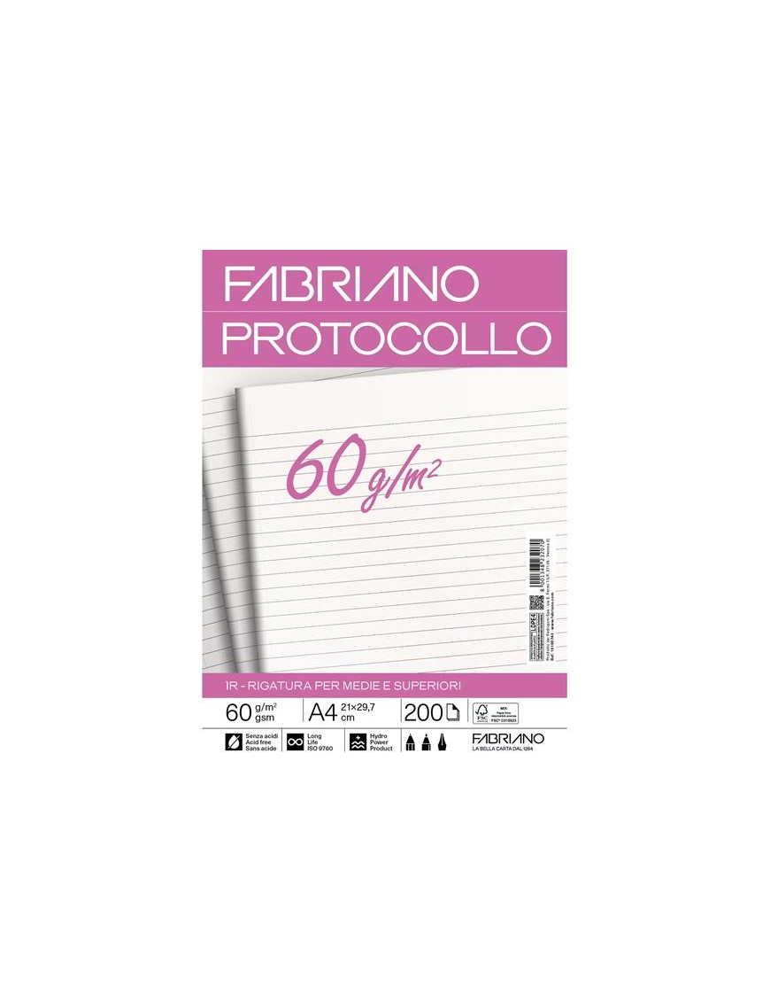 FABRIANO FOGLI PROTOCOLLO 1R 60gr 200fg