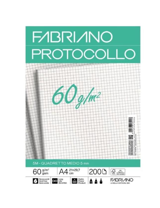 FABRIANO PROTOCOL SHEETS 5M 60gr 200sheets