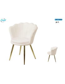 POLTRONA METALLO C/SEDUTA VELL CREMA