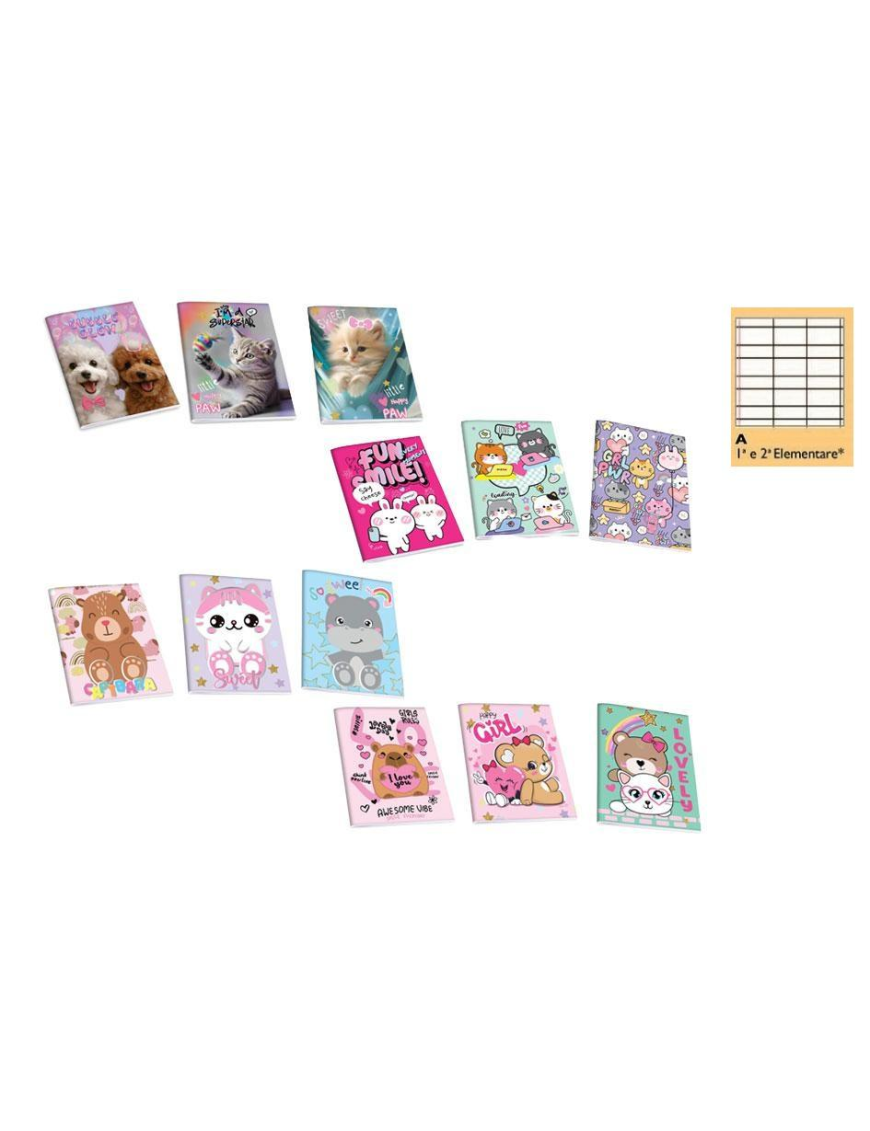 MAXI NOTEBOOK FOR GIRLS 20 sheets 80gr A