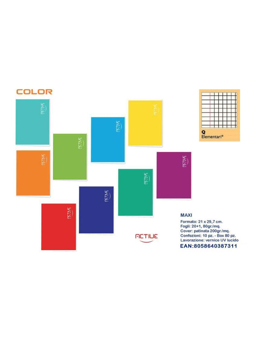 MAXI COLOR NOTEBOOK 20 sheets 80gr Q