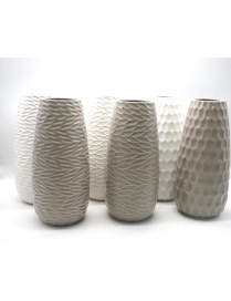 VASO CERAMICA BIANCO/TORTORA 28cm 34601