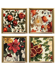 VASSOIO MDF FIORI/FRUTTA 30cm 44642