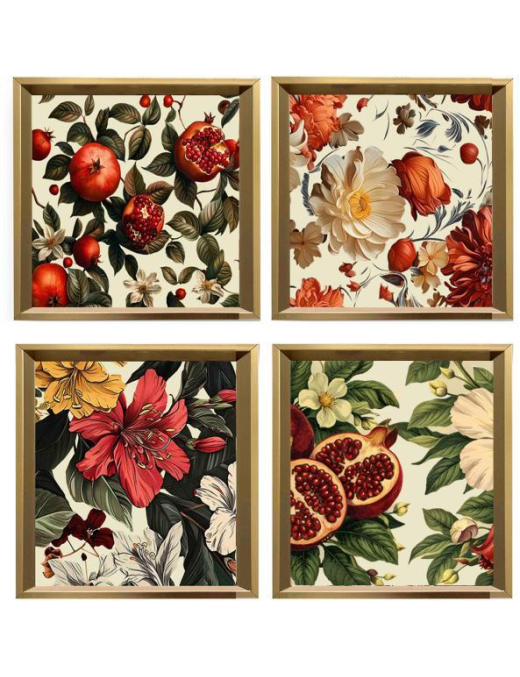 VASSOIO MDF FIORI/FRUTTA 30cm 44642