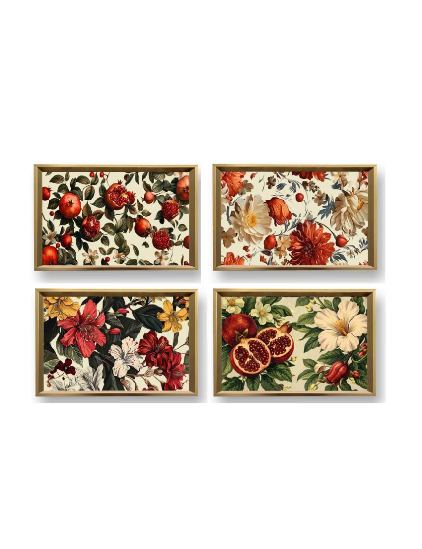 VASSOIO MDF FIORI/FRUTTA 34x20cm 44639
