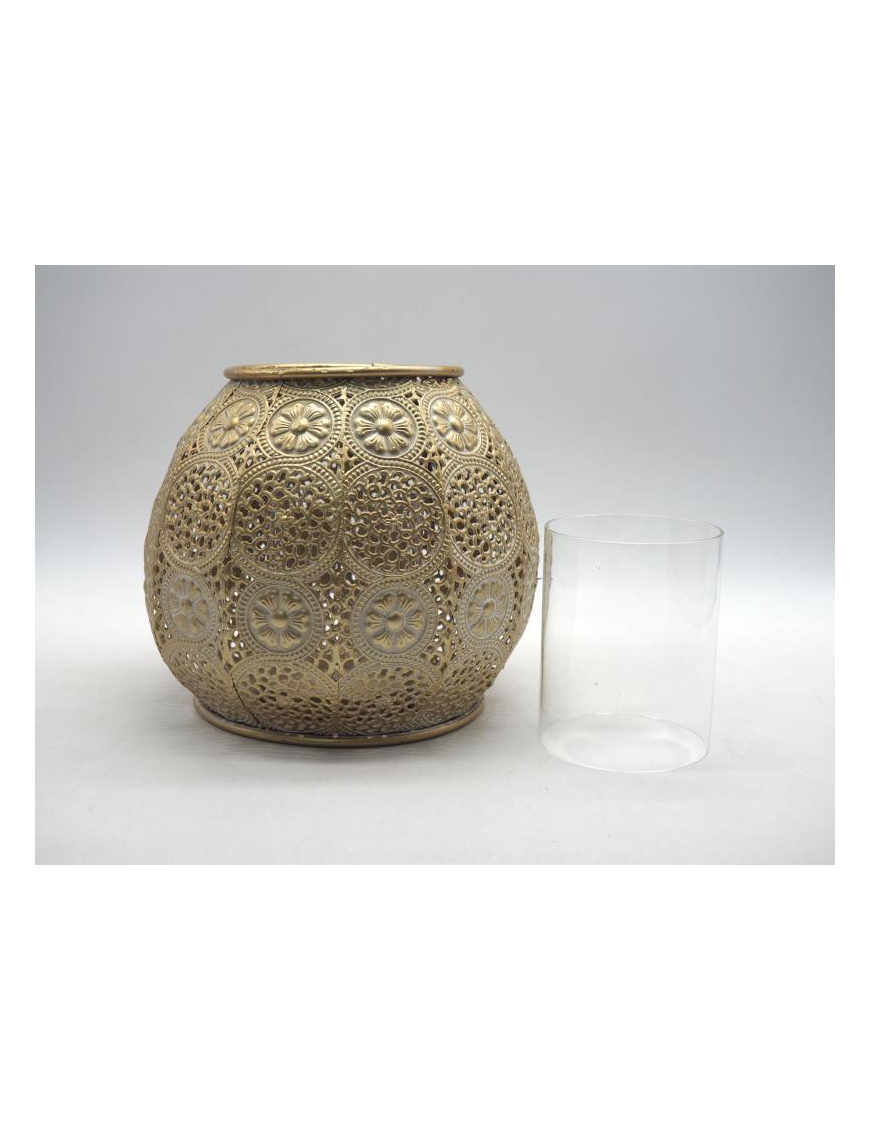LANTERNA METALLO TONDA 19cm 33319