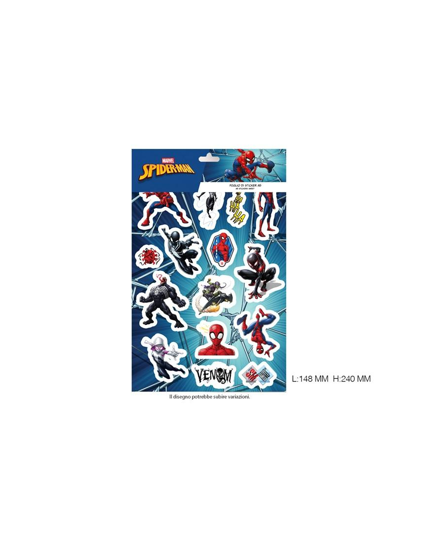 SPIDERMAN STICKERS ASSORTITO