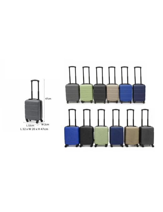 L.TRAVEL TROLLEY 32x20x47cm COL.ASS.