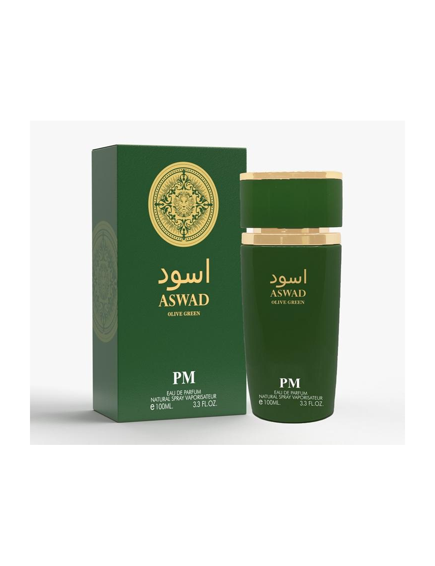 PROFUMO UOMO ARABO 100ml ASWAD OLIVE GRE